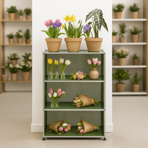 USM Haller Regal 1x3 Grün