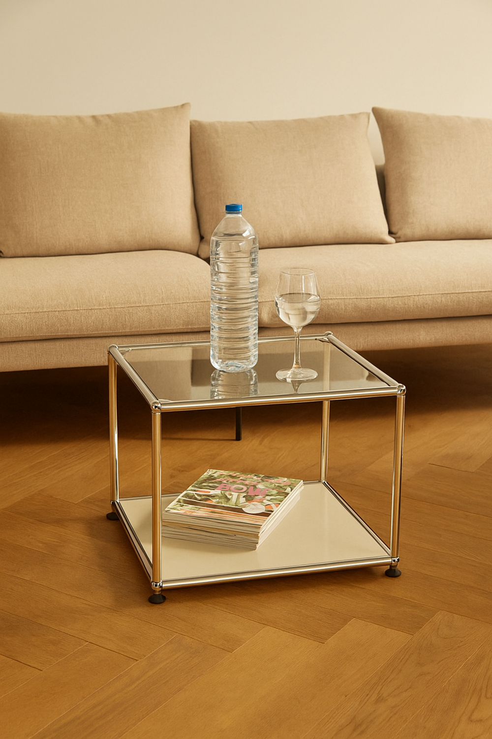 USM Haller Glastisch Beistelltisch