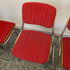 4 er Set Giroflex Freischwinger Stuhl • Rot