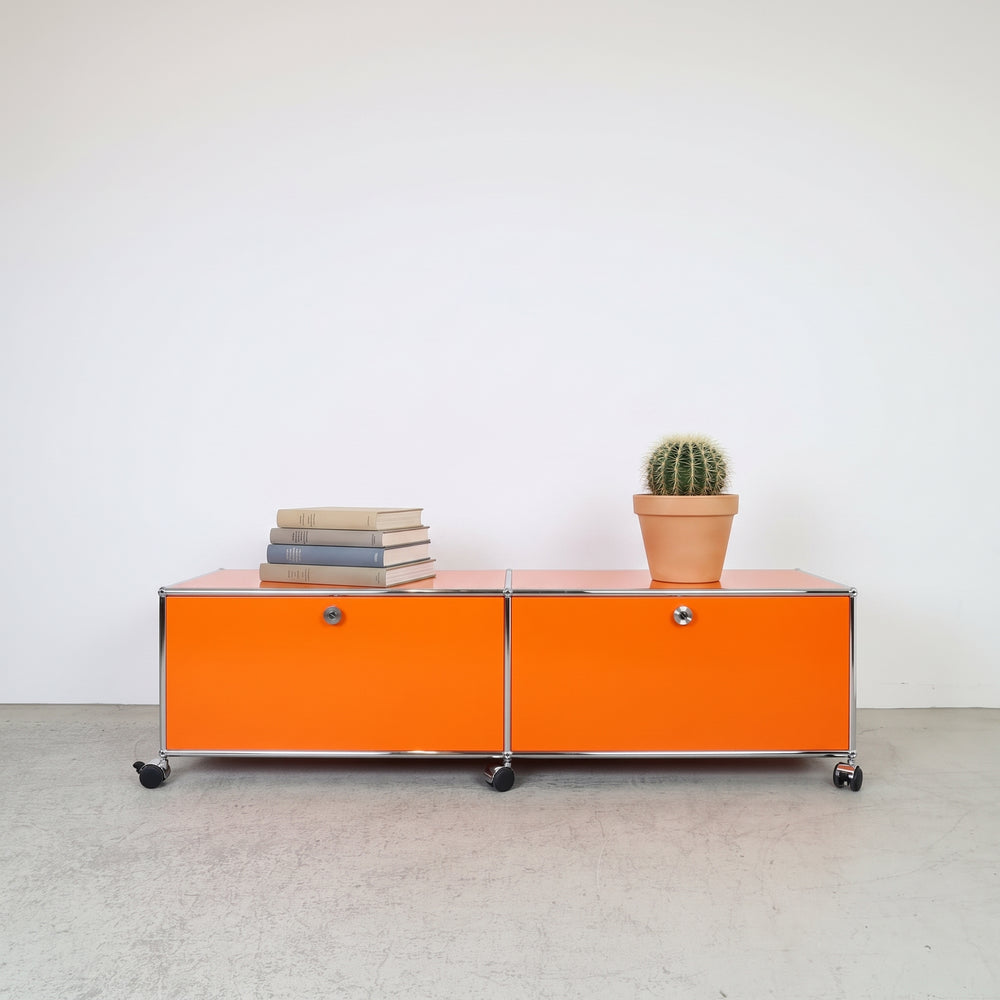 USM Haller Meuble bas en orange pur 2x1