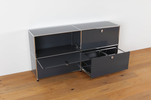 USM Haller Sideboard 2x2 mit Auszieh- und Klapptüren #1001