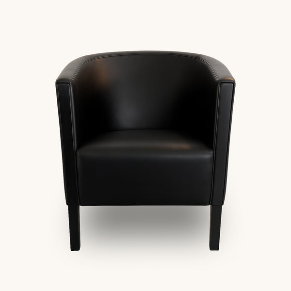 Moroso Novecento Sessel in Leder Nero