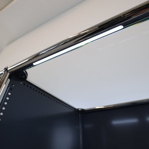 USM Haller E Highboard Anthrazitgrau 3x3 mit Bücherstütze
