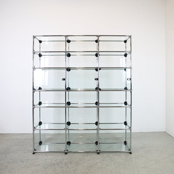 Vitrine USM en verre avec portes 3x6