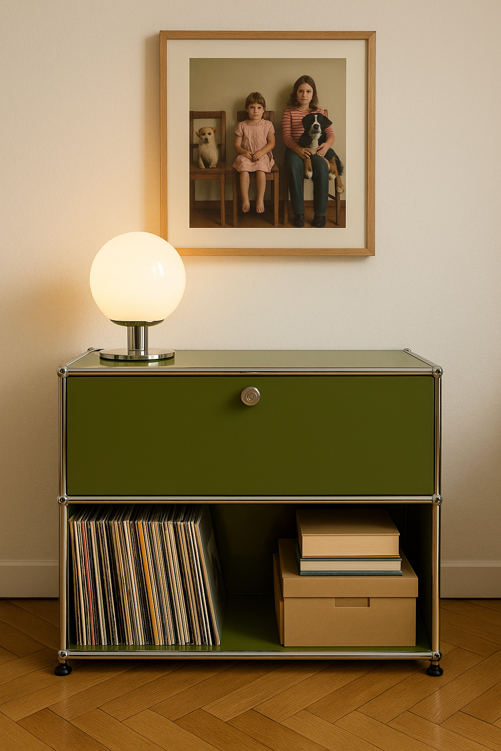 USM Haller Sideboard in Olivgrün