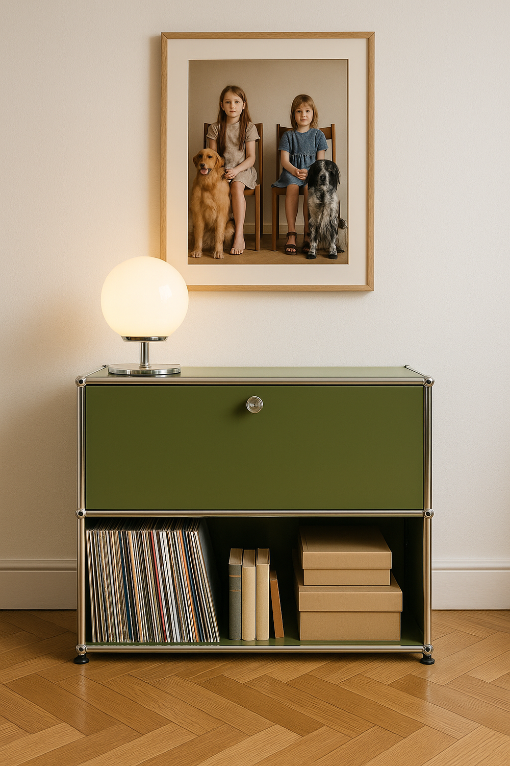 USM Haller Sideboard in Olivgrün