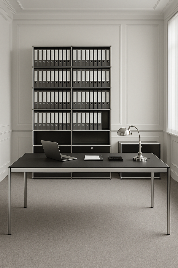 USM Haller Tisch Linoleum Schwarz