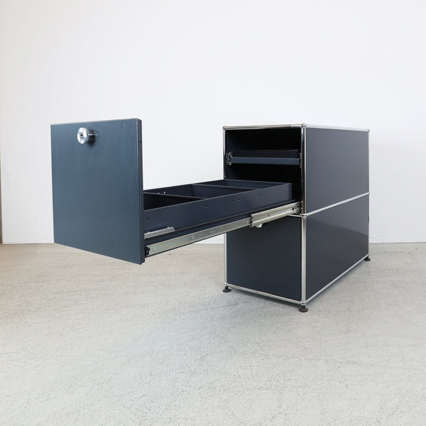 USM Haller Aktenregal Anthrazitgrau 1x2