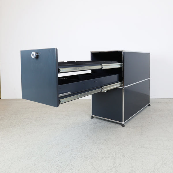 USM Haller Aktenregal Anthrazitgrau 1x2