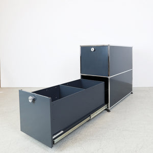 USM Haller Aktenregal Anthrazitgrau 1x2