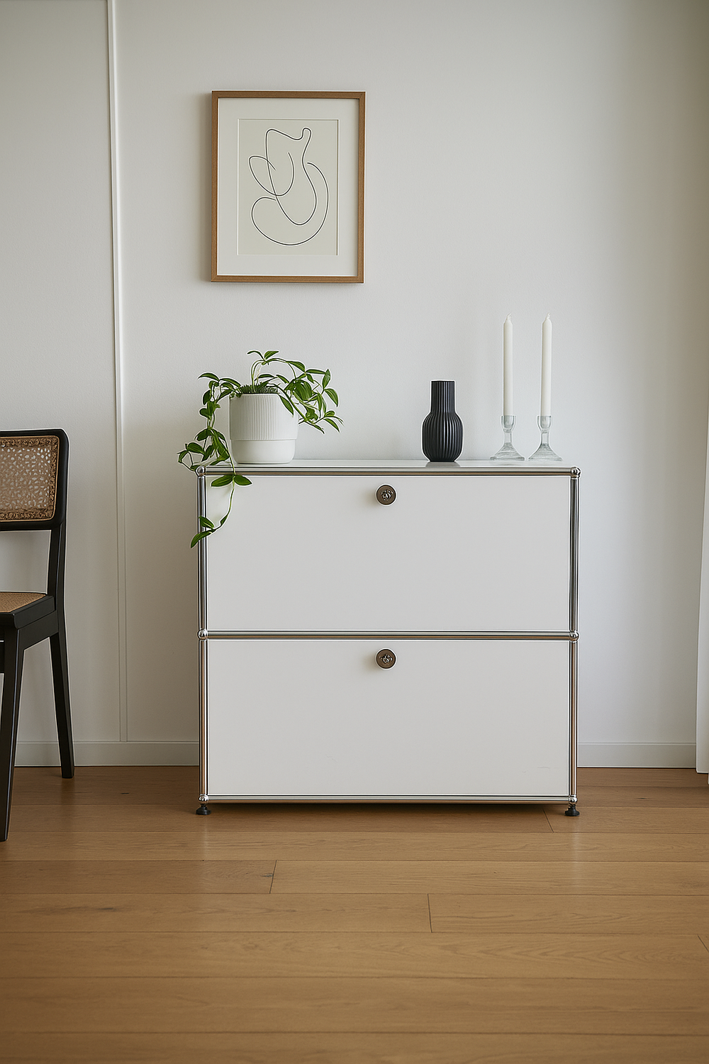 USM Haller Regal #1158 1x2 mit 1 Ausziehtüre