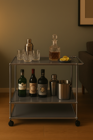 USM Haller Bartrolley auf Rollen