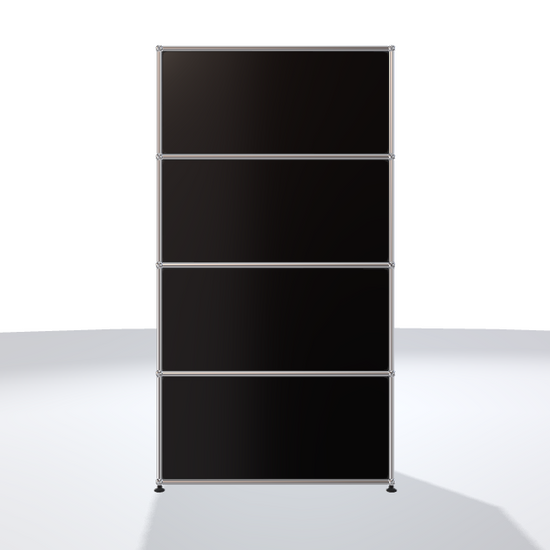 USM Haller Regal 1x4 Graphitschwarz