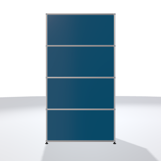 USM Haller Regal 1x4 Stahlblau