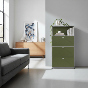 USM Haller Regal 1x4 mit 1 Ausziehtüre