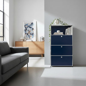 USM Haller Regal 1x4 mit 1 Ausziehtüre
