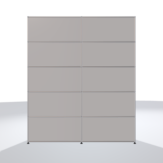 USM Haller Regal 2x5 Mattsilber