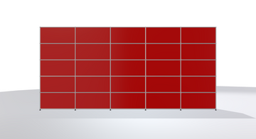 USM Haller Regal 5x5 Rubinrot