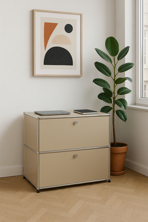 USM Haller Regal Schwarz 1x2