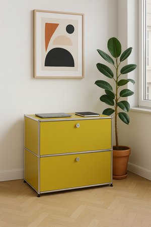 USM Haller Regal Schwarz 1x2