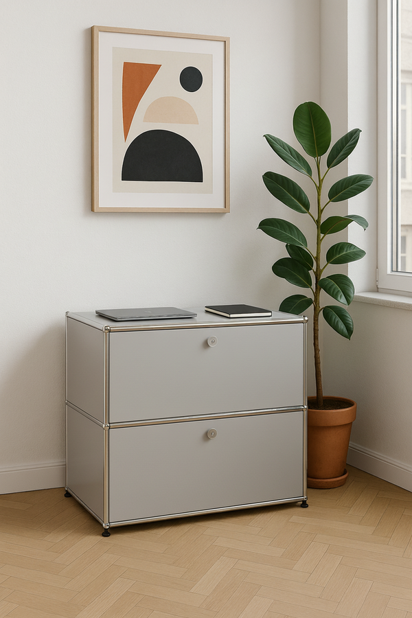 USM Haller Regal Schwarz 1x2