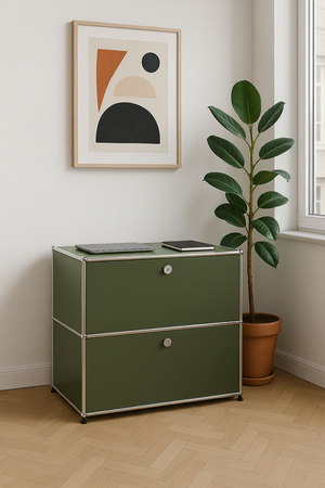 USM Haller Regal Schwarz 1x2