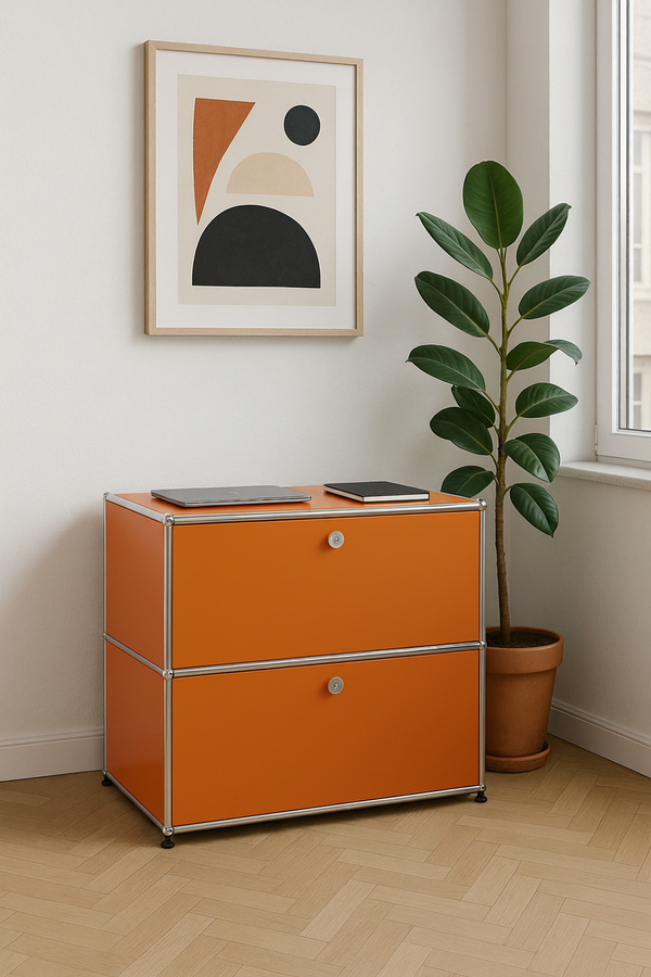 USM Haller Regal Schwarz 1x2