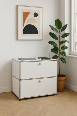 USM Haller Regal Schwarz 1x2