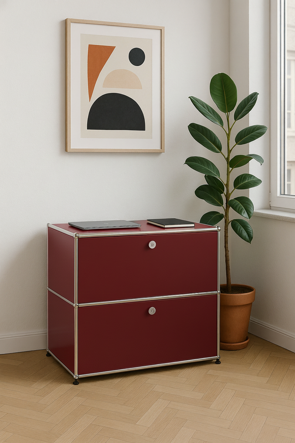 USM Haller Regal Schwarz 1x2