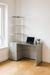 USM Haller Schreibtisch und Regal in Anthrazitgrau