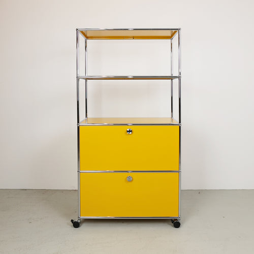 USM Haller Regal 1x4 gebraucht kaufen Schweiz Goldgelb Modulaire AG