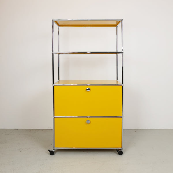 USM Haller Regal 1x4 gebraucht kaufen Schweiz Goldgelb Modulaire AG