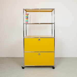 USM Haller Regal 1x4 gebraucht kaufen Schweiz Goldgelb Modulaire AG
