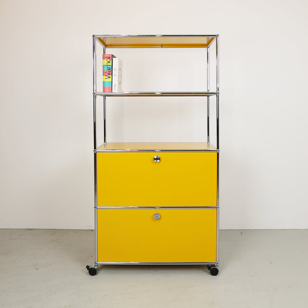 USM Haller Regal 1x4 gebraucht kaufen Schweiz Goldgelb Modulaire AG