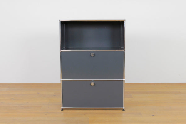 USM Haller Regal #1173 1x3 mit Ausziehtüre und Klapptüre