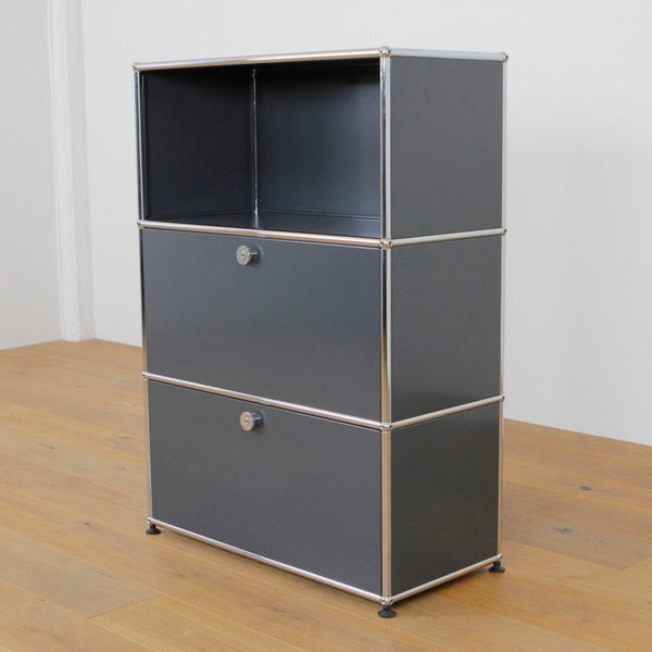 USM Haller Regal #1173 1x3 mit Ausziehtüre und Klapptüre