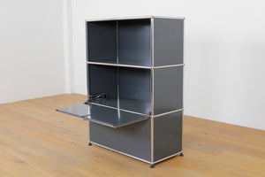 USM Haller Regal #1173 1x3 mit Ausziehtüre und Klapptüre