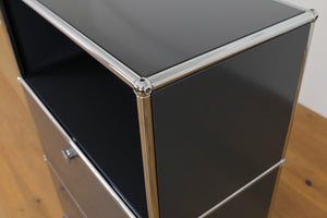 USM Haller Regal #1173 1x3 mit Ausziehtüre und Klapptüre