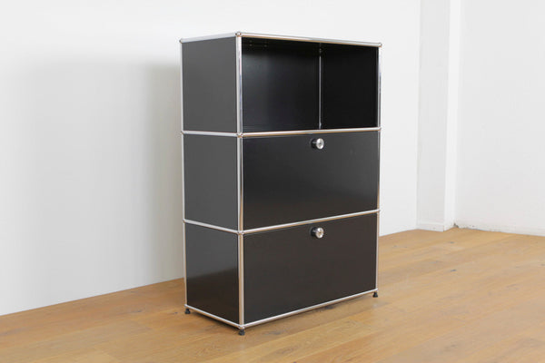 USM Haller Regal #1173 1x3 mit Ausziehtüre und Klapptüre