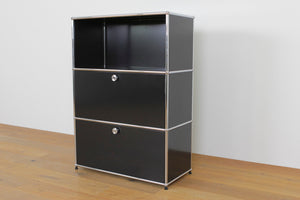 USM Haller Regal #1173 1x3 mit Ausziehtüre und Klapptüre