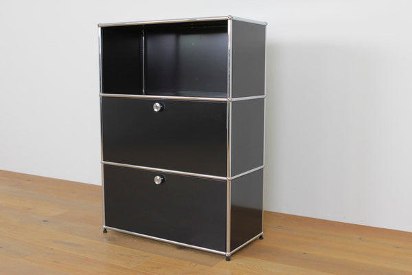 USM Haller Regal #1173 1x3 mit Ausziehtüre und Klapptüre