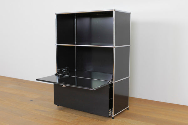 USM Haller Regal #1173 1x3 mit Ausziehtüre und Klapptüre