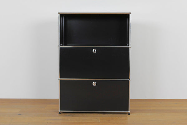 USM Haller Regal #1173 1x3 mit Ausziehtüre und Klapptüre