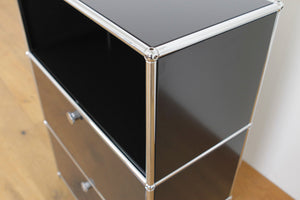 USM Haller Regal #1173 1x3 mit Ausziehtüre und Klapptüre