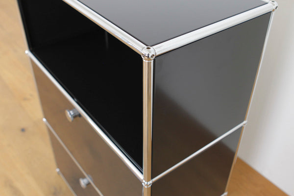 USM Haller Regal #1173 1x3 mit Ausziehtüre und Klapptüre