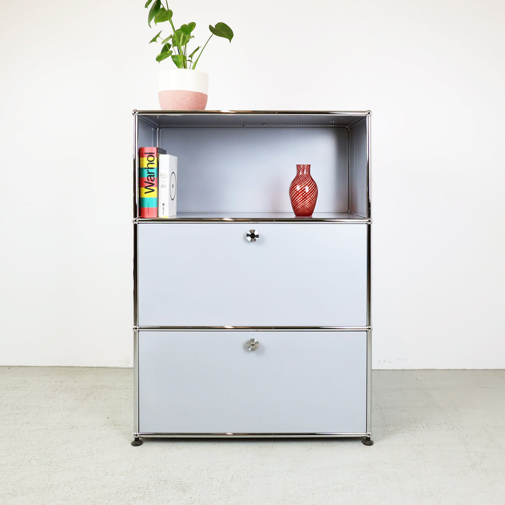 USM Haller Regal #1173 1x3 mit Ausziehtüre und Klapptüre