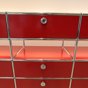 USM Haller E Sideboard Rubinrot 1x4