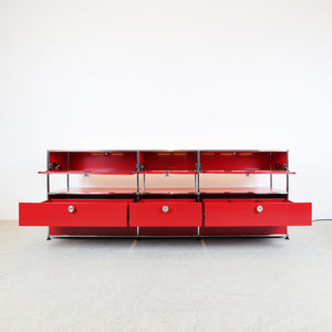 USM Haller E Sideboard Rubinrot 1x4