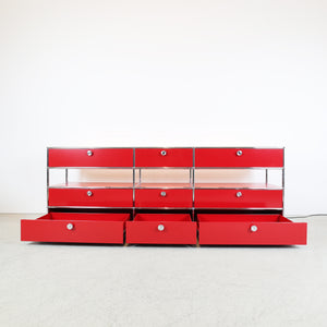 USM Haller E Sideboard Rubinrot 1x4