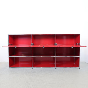 USM Haller Sideboard rouge rubis 3x3